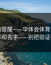 给新手的提醒——华体会体育登录页别只看图标和名字——别把验证码交出去